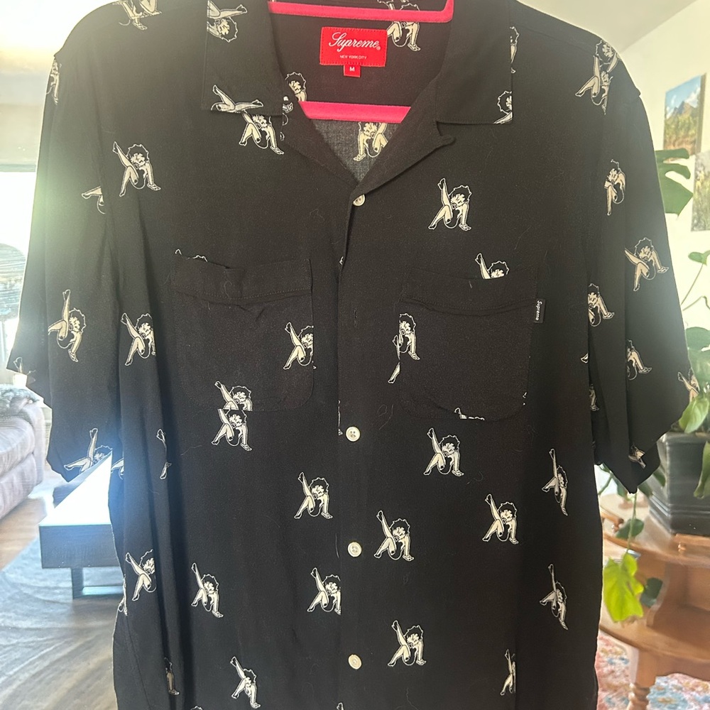 Supreme x Betty Boop Black Casual Button Down Shirt